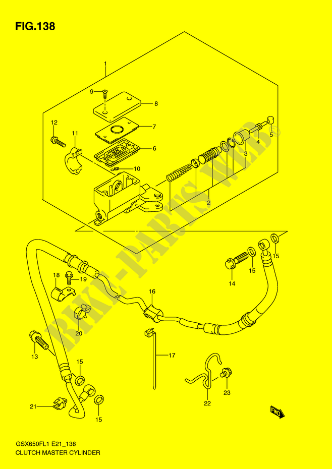 CILINDRO PRINCIPALE FRIZIONE per Suzuki GSX-F 650 2011