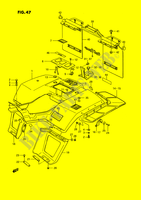 PARAFANGO POSTERIORE (MODELLO H/J/K/L) per Suzuki QUADRUNNER 250 1990