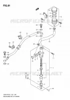 CILINDRO PRINCIPALE POSTERIORE per Suzuki GSX-R 750 2011