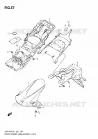 PARAFANGO POSTERIORE (GSX R750UFL1 E21) per Suzuki GSX-R 750 2011