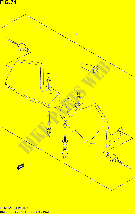 COPERTURA ARTICOLAZIONE SET (OPTIONAL) per Suzuki V-STROM 650 2014