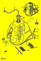 SERBATOIO CARBURANTE (MODELE J/K) per Suzuki DR 600 1988