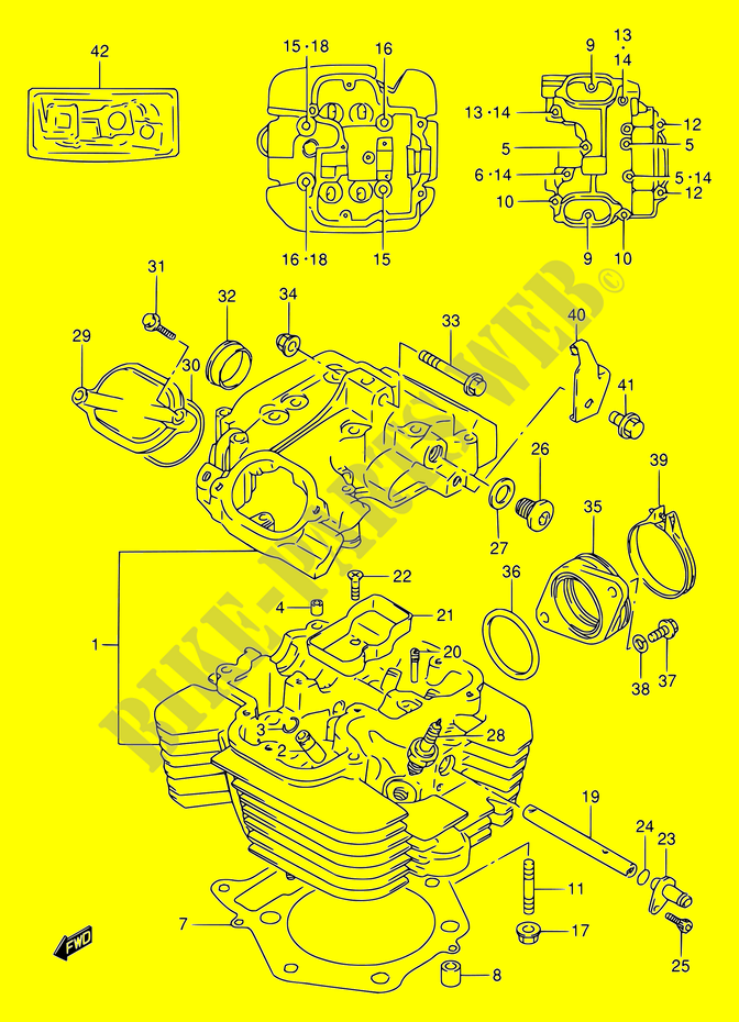 TESTA CILINDRO per Suzuki DR 650 1994