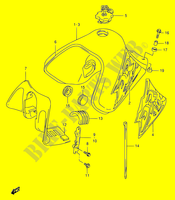 SERBATOIO CARBURANTE (MODELE T/V) per Suzuki DR 650 1996