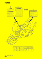 ETICHETTA (MODEL K9) per Suzuki BANDIT 1250 2009
