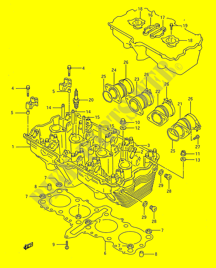 TESTA CILINDRO per Suzuki GSX-F 750 1989