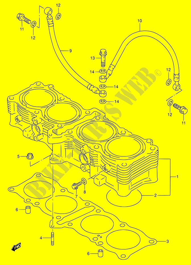 CILINDRO per Suzuki RF 600 1993