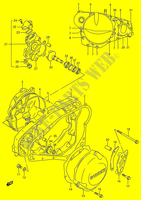 COPERTURA BASAMENTO   POMPA ACQUA (MODELE L/M/N/P/R) per Suzuki RMX 250 1993