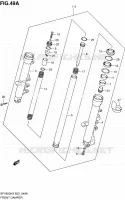 AMMORTIZZATORE ANTERIORE (SFV650AK9/UAK9/AL0/UAL0) per Suzuki GLADIUS 650 2010