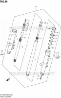 AMMORTIZZATORE ANTERIORE (SFV650K9/UK9/L0/UL0) per Suzuki GLADIUS 650 2010