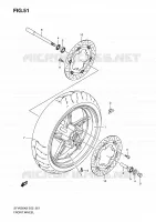 RUOTA ANTERIORE (SFV650K9/UK9/L0/UL0) per Suzuki GLADIUS 650 2010