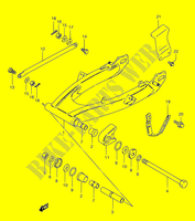 BRACCIO OSCILLANTE POSTERIORE (MODELE T/V/W/Y) per Suzuki TS 185 1997