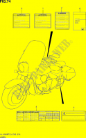 ETICHETTA (VL1500BTL3 E19) per Suzuki INTRUDER 1500 2012