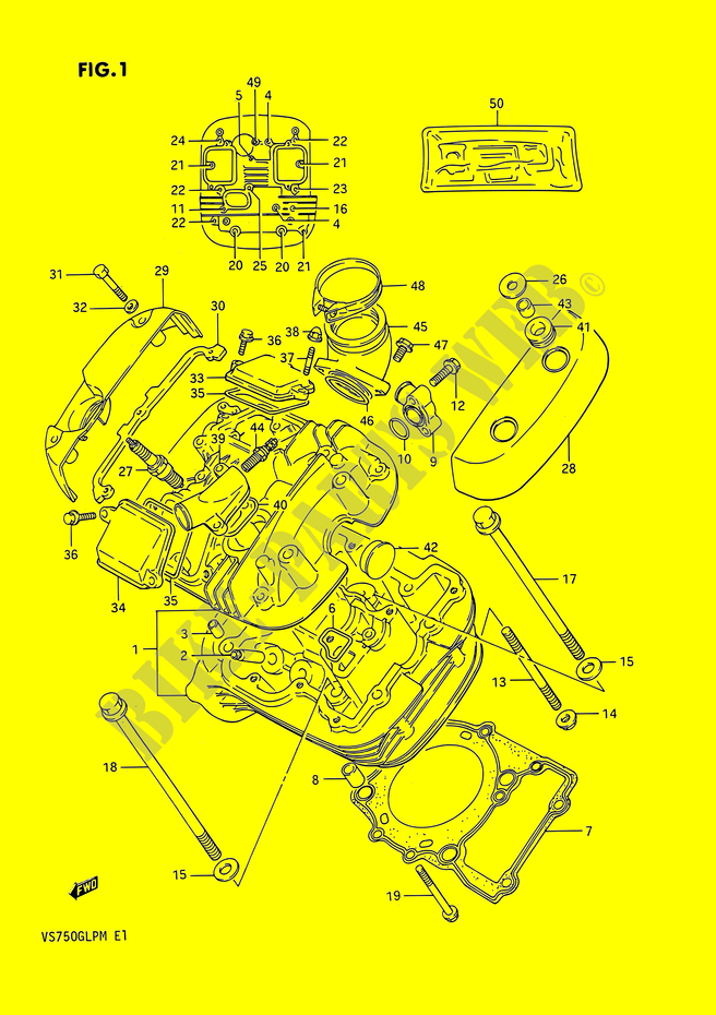TESTA CILINDRO (AVT) per Suzuki INTRUDER 750 1988