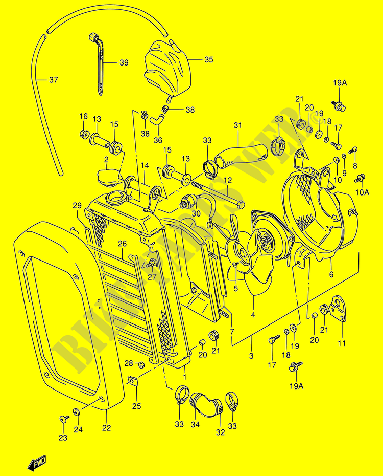 RADIATORE per Suzuki INTRUDER 800 1996