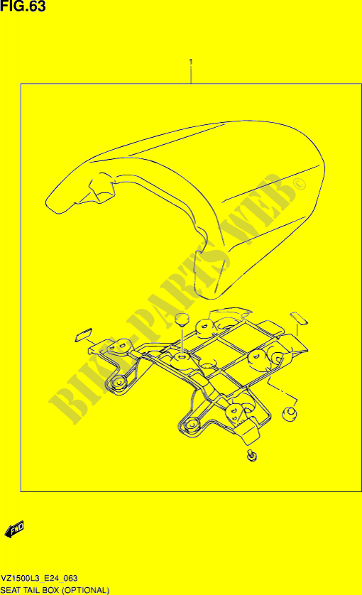 BOX SELLA (OPTIONAL) per Suzuki BOULEVARD 1500 2013