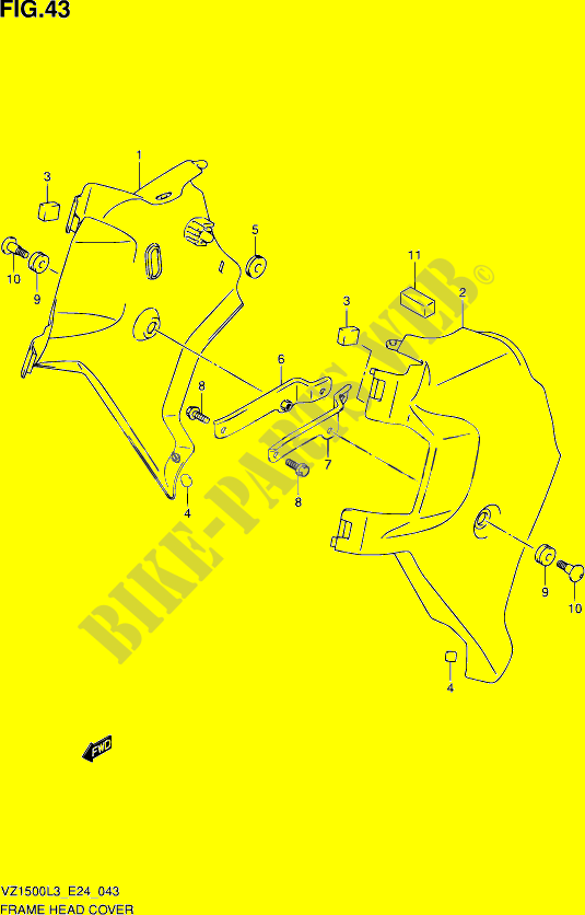 COPERTURA TESTATA TELAIO per Suzuki BOULEVARD 1500 2013