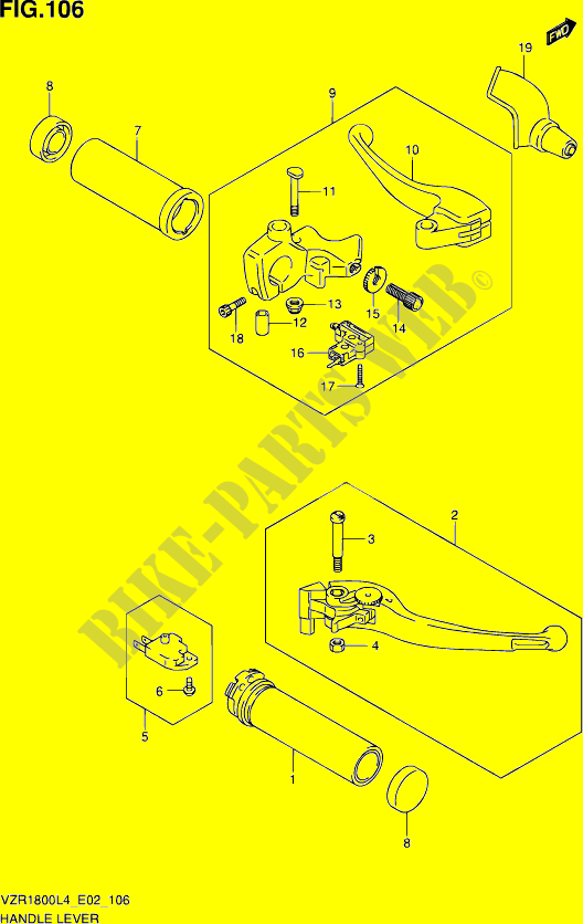 PRESE & LE LEVE (VZR1800L4 E02) per Suzuki INTRUDER 1800 2014