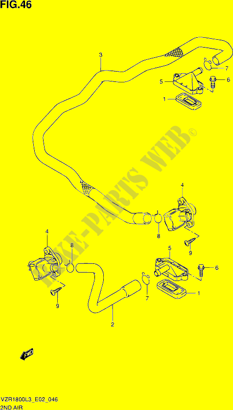 ARIA SECONDARIA (VZR1800ZL3 E02) per Suzuki INTRUDER 1800 2013