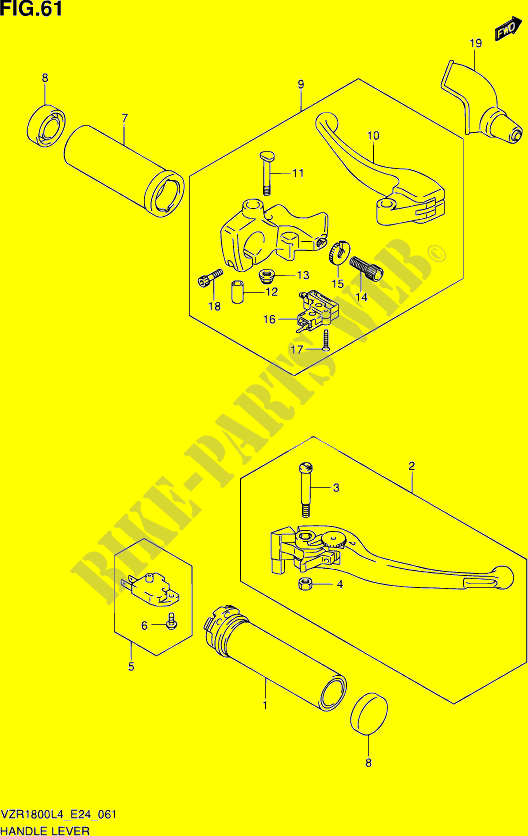 PRESE & LE LEVE (VZR1800L4 E24) per Suzuki INTRUDER 1800 2014